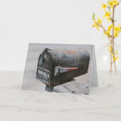Rusty Mailbox Karte (Gelbe Blume)