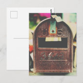 Rusty Mailbox Portrait Postkarte (Vorne/Hinten)