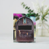 Rusty Mailbox Portrait Postkarte (Stehend Vorderseite)