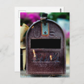 Rusty Mailbox Portrait Postkarte (Vorne/Hinten)