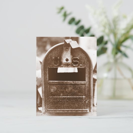 Rusty Mailbox Postkarte (Stehend Vorderseite)