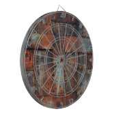 Rusty Metal Dartboard Dartscheibe (Vorderseite Links)
