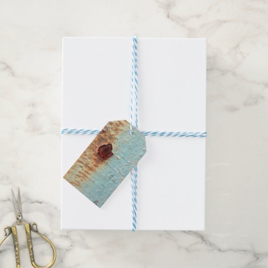 Rusty Metal Geschenkanhänger (Mit Garn)