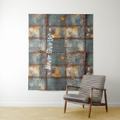 Rusty Metal Industrial 2 Text Wandteppich (Beispiel)