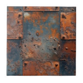 Rusty Metal Panels Fliese (Vorderseite)