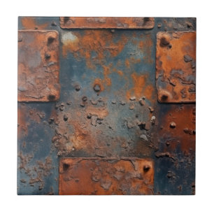 Rusty Metal Panels Fliese