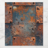 Rusty Metal Panels Weinetikett (Einzelnes Label)