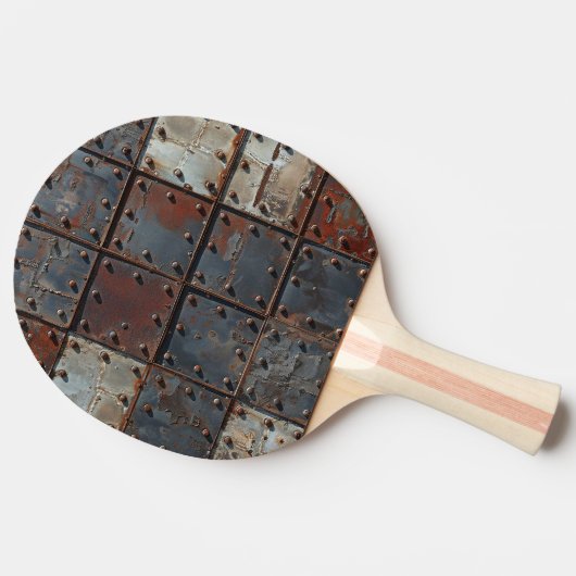 Rusty Metal Ping Pong Paddle Tischtennis Schläger (Seitenansicht)