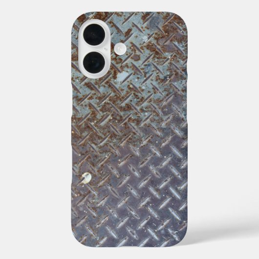 Rusty Metal Style Diamond Plate Case-Mate iPhone Hülle (Rückseite)