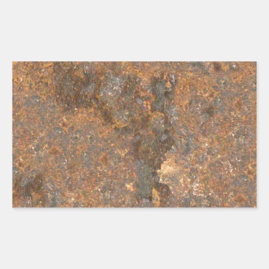 Rusty Metal Textur Rechteckiger Aufkleber (Vorderseite)