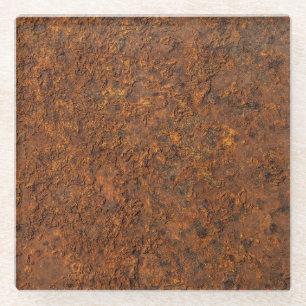 Rusty Metal: Texturierte Eisen Ästhetik. Glasuntersetzer
