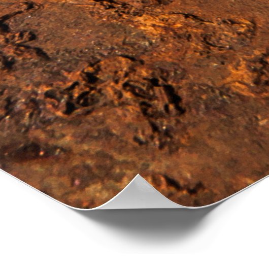 Rusty Metal: Texturierte Eisen Ästhetik. Poster (Ecke)