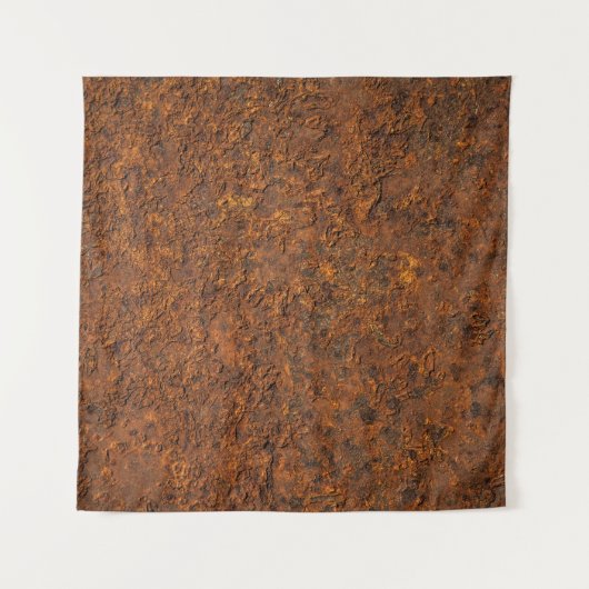 Rusty Metal: Texturierte Eisen Ästhetik. Wandteppich (Vorderseite)