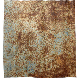 Rusty Metal: Texturierte Panel Hintergrund. Duschvorhang