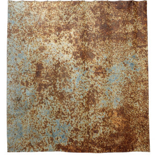 Rusty Metal: Texturierte Panel Hintergrund. Duschvorhang