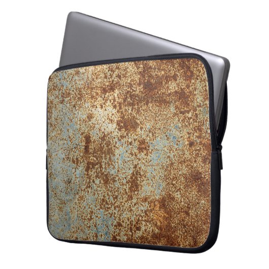Rusty Metal: Texturierte Panel Hintergrund. Laptopschutzhülle (Vorderseite Links)