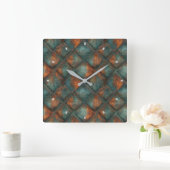 Rusty Metal Wall Clock Quadratische Wanduhr (Zuhause)