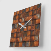 Rusty Metal Wall Clock Quadratische Wanduhr (Winkel)