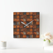 Rusty Metal Wall Clock Quadratische Wanduhr (Zuhause)