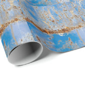 Rusty Metall Textur, blaue Kratze Hintergrund. Geschenkpapier (Rolleneckpunkt)