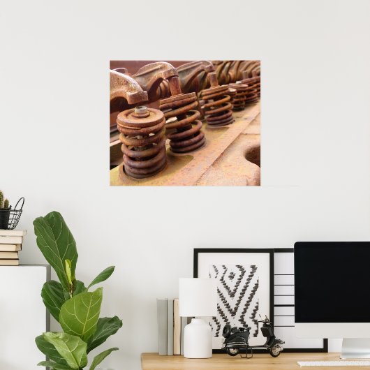 Rusty Motor Block Poster (Heimbüro)