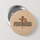 Rusty Nails Cross of Christ Christlich Design Button (Vorne & Hinten)