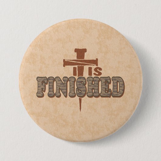 Rusty Nails Cross of Christ Christlich Design Button (Vorderseite)