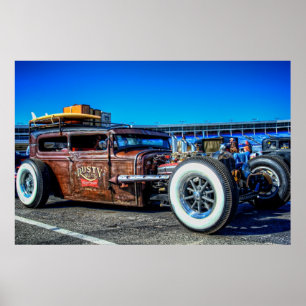 Rusty Nuts Rat Rod Poster