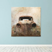 Rusty Old Antique Car Leinwanddruck (Insitu (Holzboden))