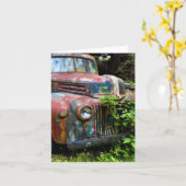 Rusty Old Antique Truck Karte (Gelbe Blume)
