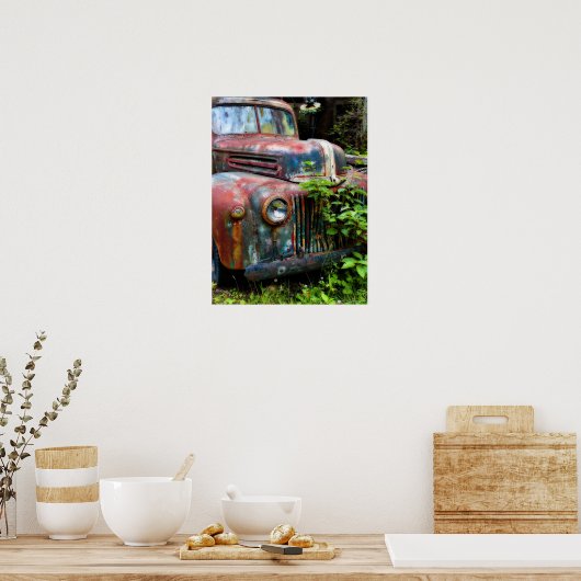 Rusty Old Antique Truck Poster (Küche)