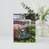 Rusty Old Antique Truck Postkarte (Stehend Vorderseite)