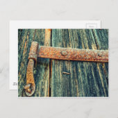 Rusty Old Barn Door Hintern Hinge Postkarte (Vorne/Hinten)