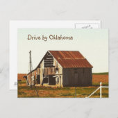 Rusty Old Barn in Oklahoma Postcard Postkarte (Vorne/Hinten)
