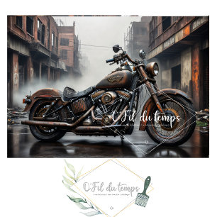 Rusty old bike v1 postapocallyptic Tissue paper Seidenpapier