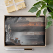 Rusty old bike v1 postapocallyptic Tissue paper Seidenpapier (Geschenk)