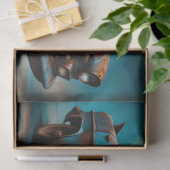 Rusty old car post-apocallyptic Tissue paper Seidenpapier (Geschenk)