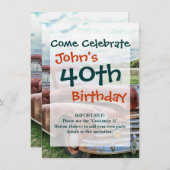 Rusty Old Classic Car Vintag Automobil Einladung (Vorne/Hinten)