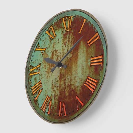 Rusty Old Clock Große Wanduhr (Winkel)
