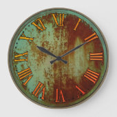 Rusty Old Clock Große Wanduhr (Vorderseite)