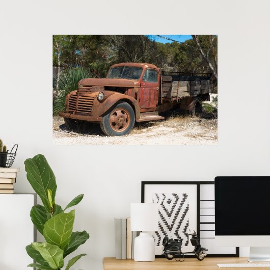Rusty Old LKW Poster (Heimbüro)