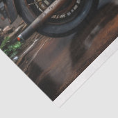 Rusty old motorbike post-apocallyptic Tissue paper Seidenpapier (Ausschnitt)