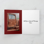 Rusty Old Truck Masculine Geburtstagkarte Karte (Innenseite)
