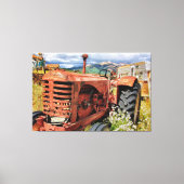 Rusty Old Vintag Traktor Leinwanddruck (Vorderseite)