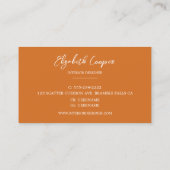 Rusty Orange Checkered Visitenkarte (Rückseite)