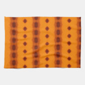 Rusty Orange Gemustert Geschirrtuch (Horizontal)