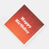 Rusty Orange Happy Birthday Paper Napkins Serviette (Ecke)