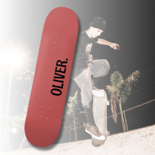 Rusty Orange Modern Name   Klassische Trendy Skateboard