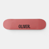 Rusty Orange Modern Name | Klassische Trendy Skateboard (Horizontal)
