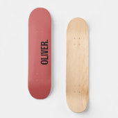 Rusty Orange Modern Name | Klassische Trendy Skateboard (Vorderseite)